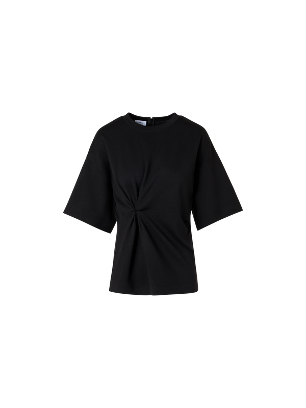 Designer Kurzärmeliges T-Shirt mit Punto Dot Applikation - Schwarz