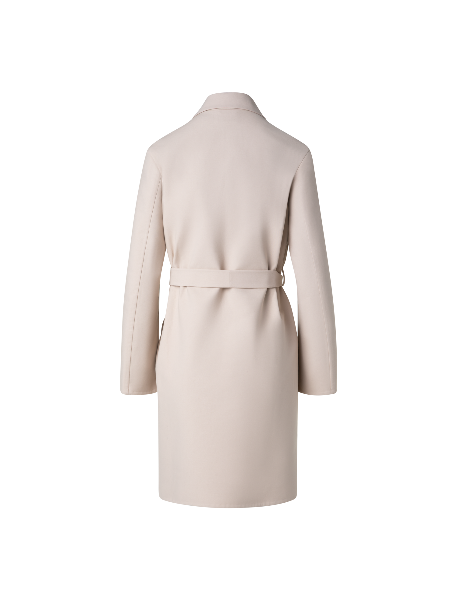 Designer Kurzmantel aus Doubleface-Baumwolle - Beige