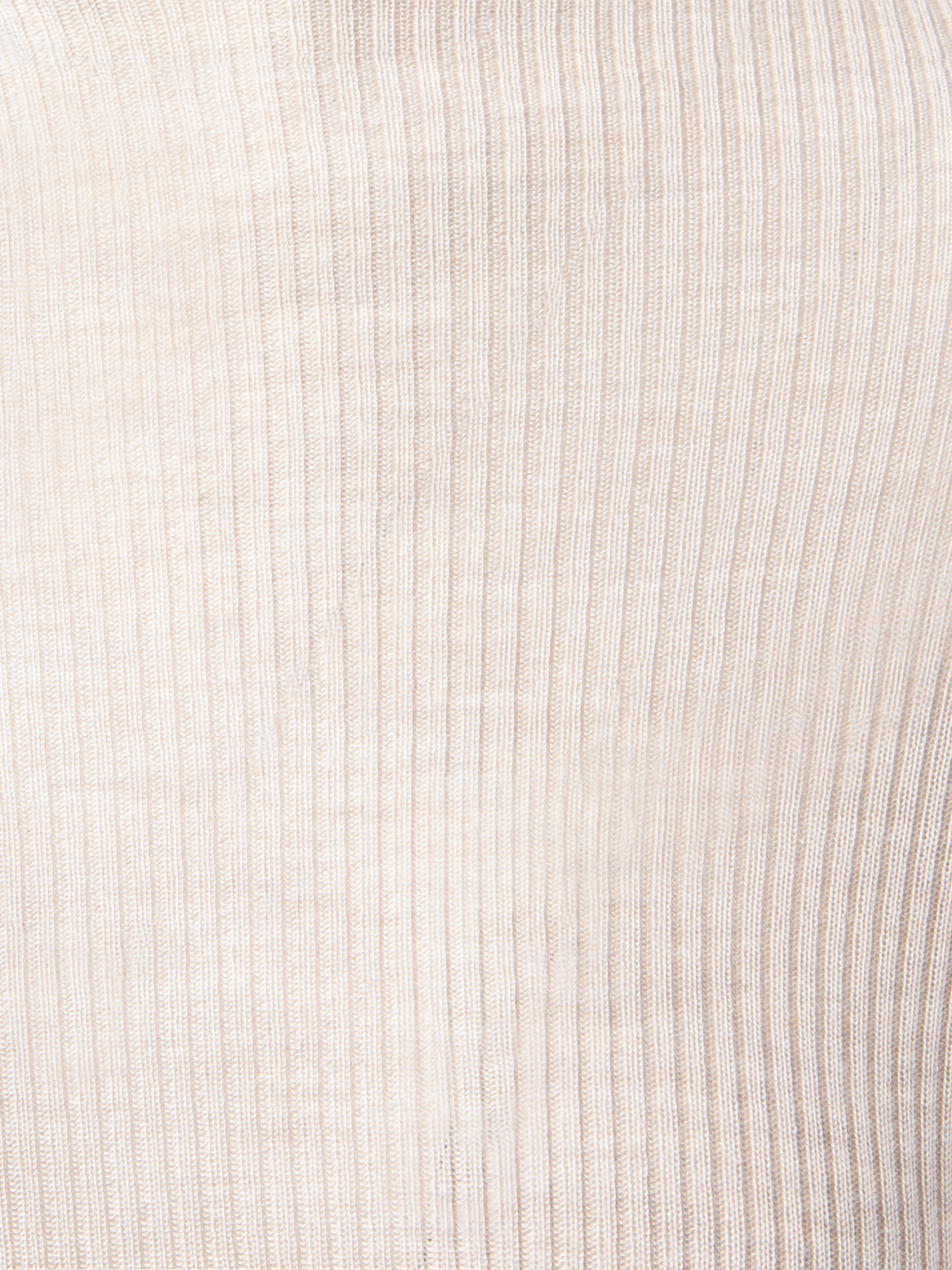 Designer Kaschmir-Seiden-Strickpullover mit Stehkragen - Beige