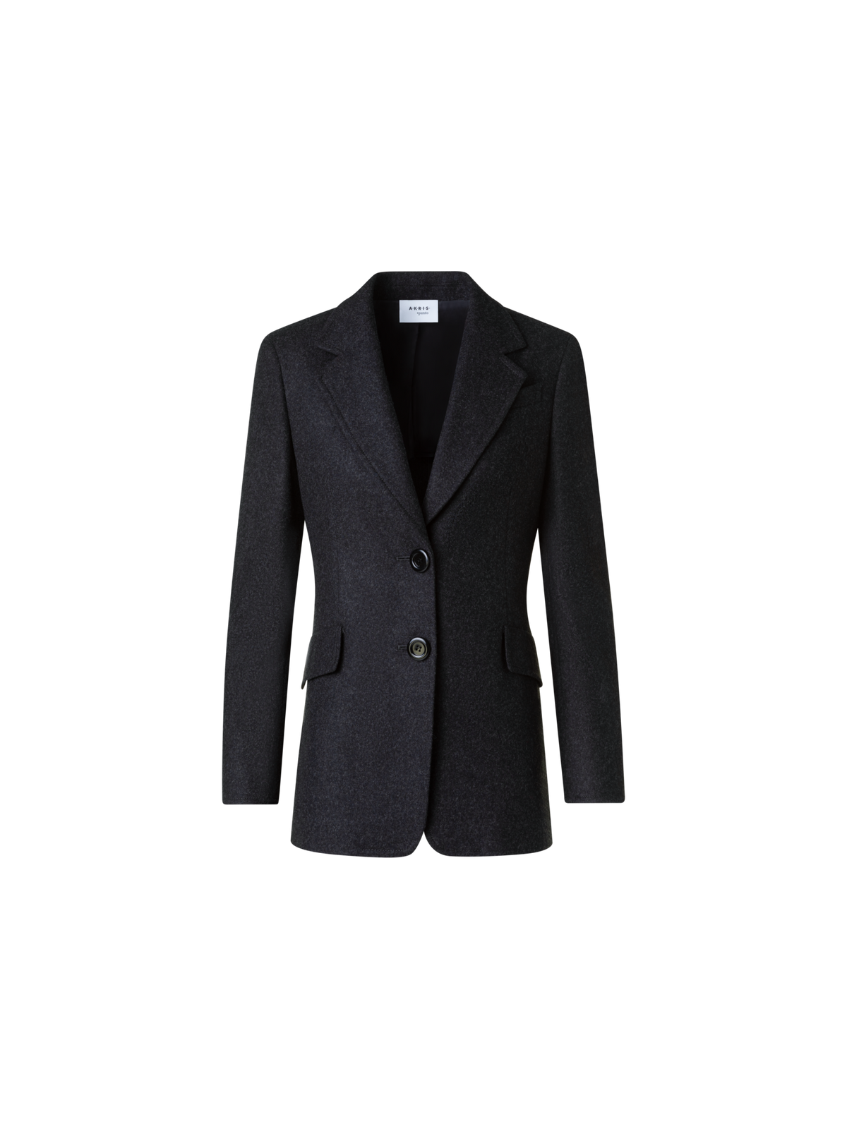 Designer Winterlicher Wollflanell Blazer - Grau