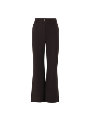 Designer Bootcut Hose aus Baumwoll-Stretch-Denim - Braun