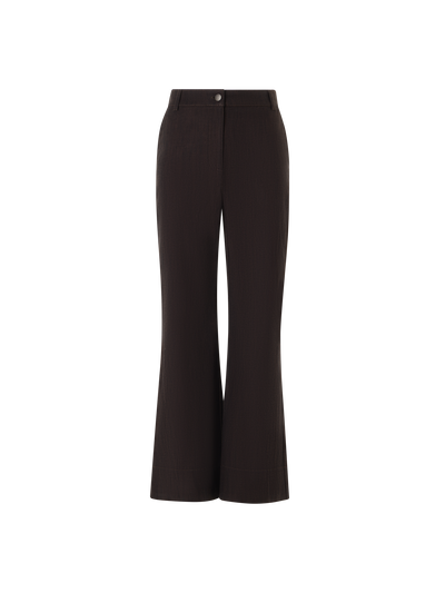 Designer Bootcut Hose aus Baumwoll-Stretch-Denim - Braun