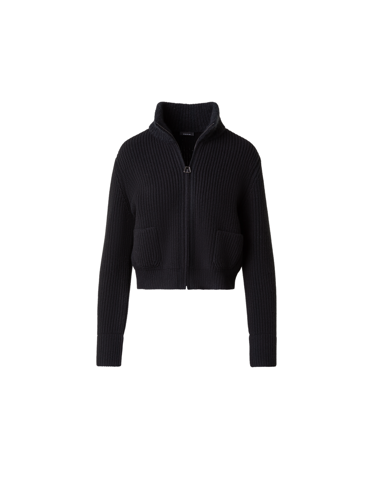 Designer Blouson-Cardigan aus Wolle und Kaschmir-Bouclé - Schwarz