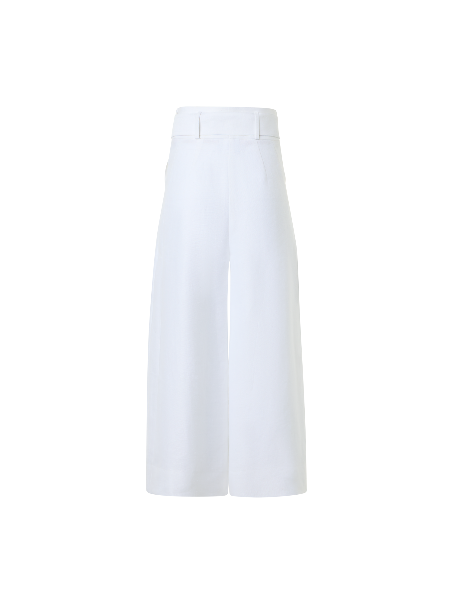 Designer Fiorella plissierte Culotte aus reinem Leinen - Weiss