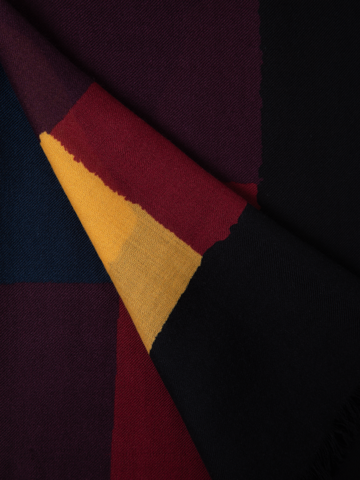 Designer Schal aus Kaschmir und Seide mit Orphisme-Druck - Bunt