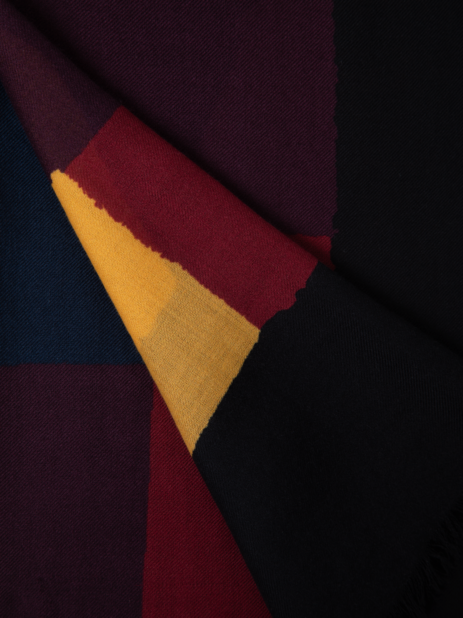 Designer Schal aus Kaschmir und Seide mit Orphisme-Druck - Bunt