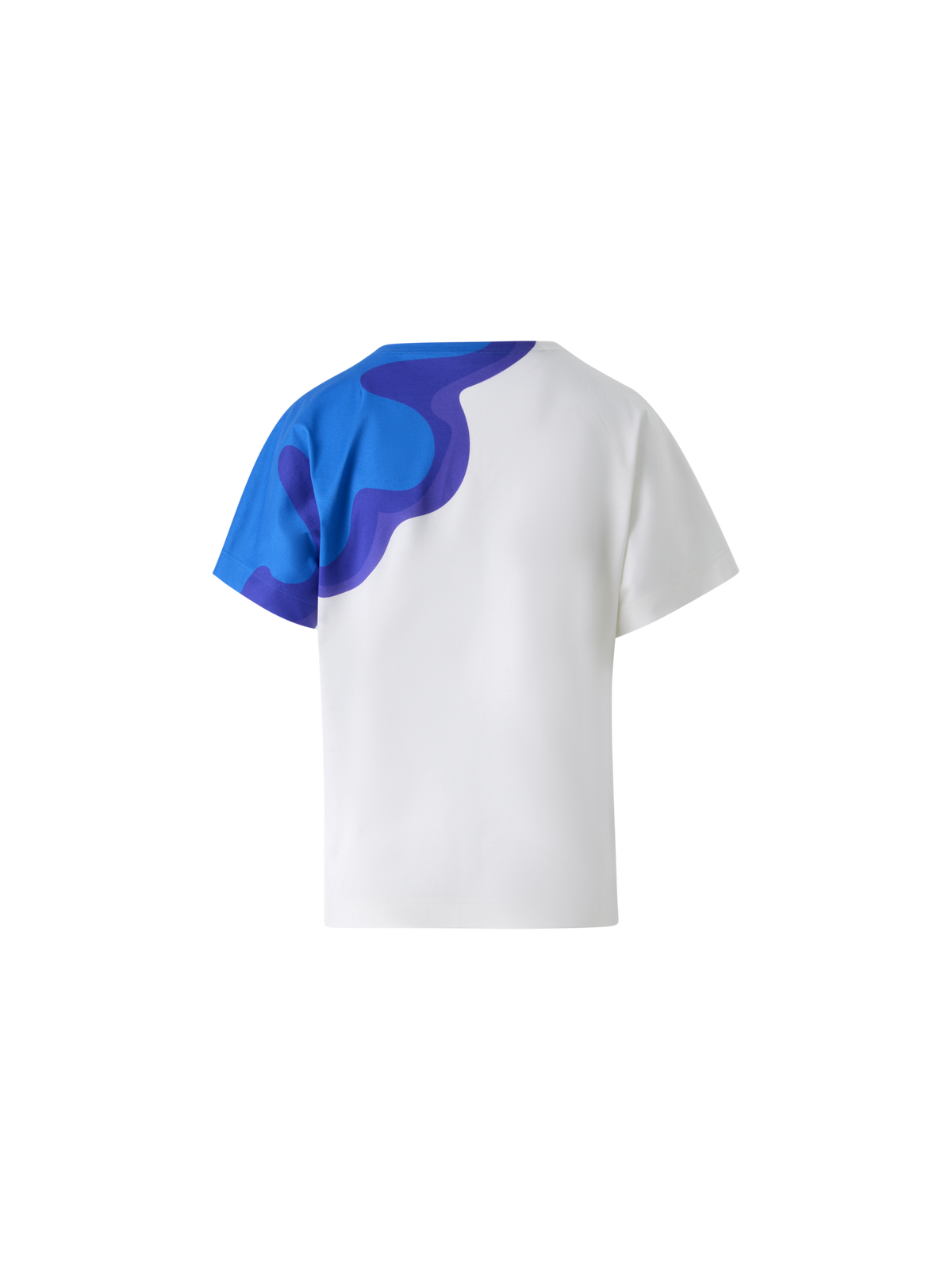 Designer Baumwoll-T-Shirt mit Pop-Dot-Blume - Bunt - Weiss