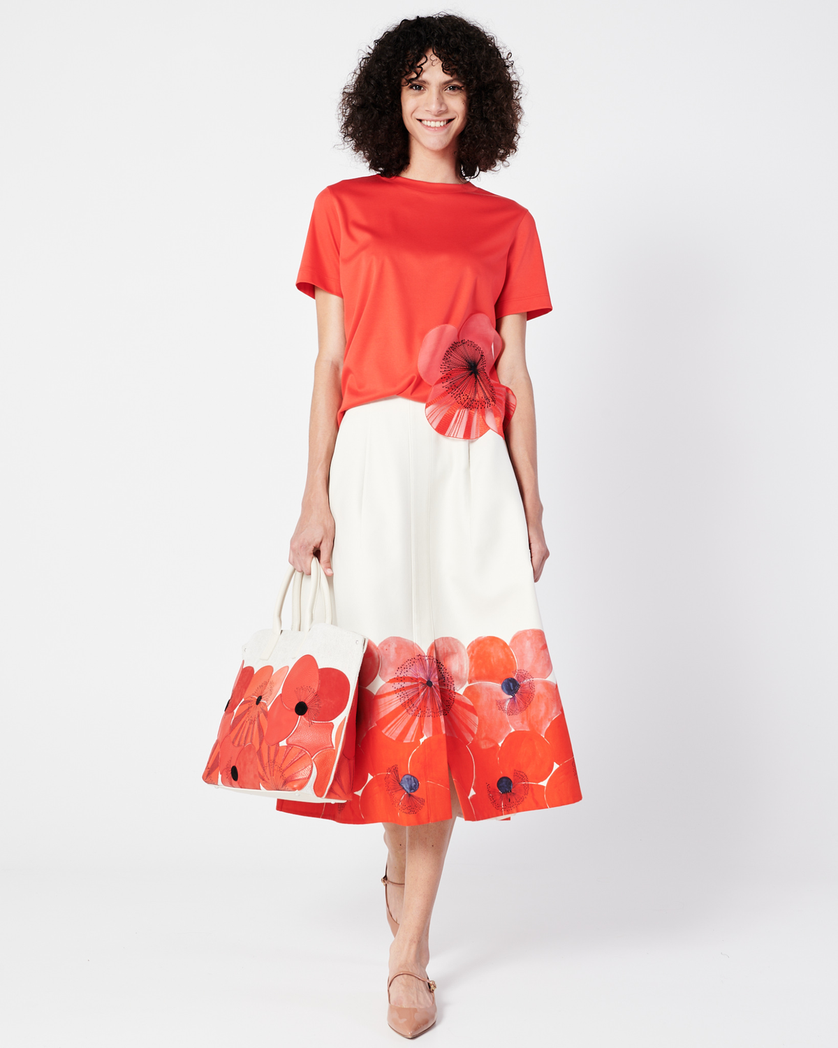 Designer Ai Medium Top Handle Tote - Bunt - Rot #editorial