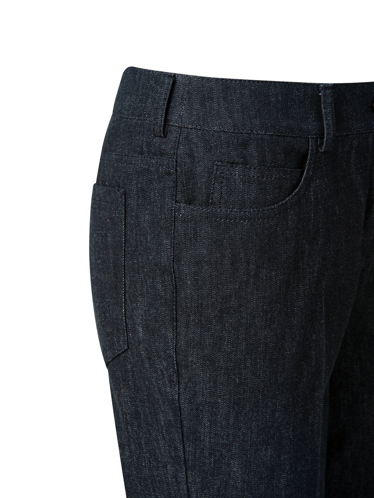 Designer Slim Hose aus Baumwoll-Denim-Stretch - Schwarz - Grau