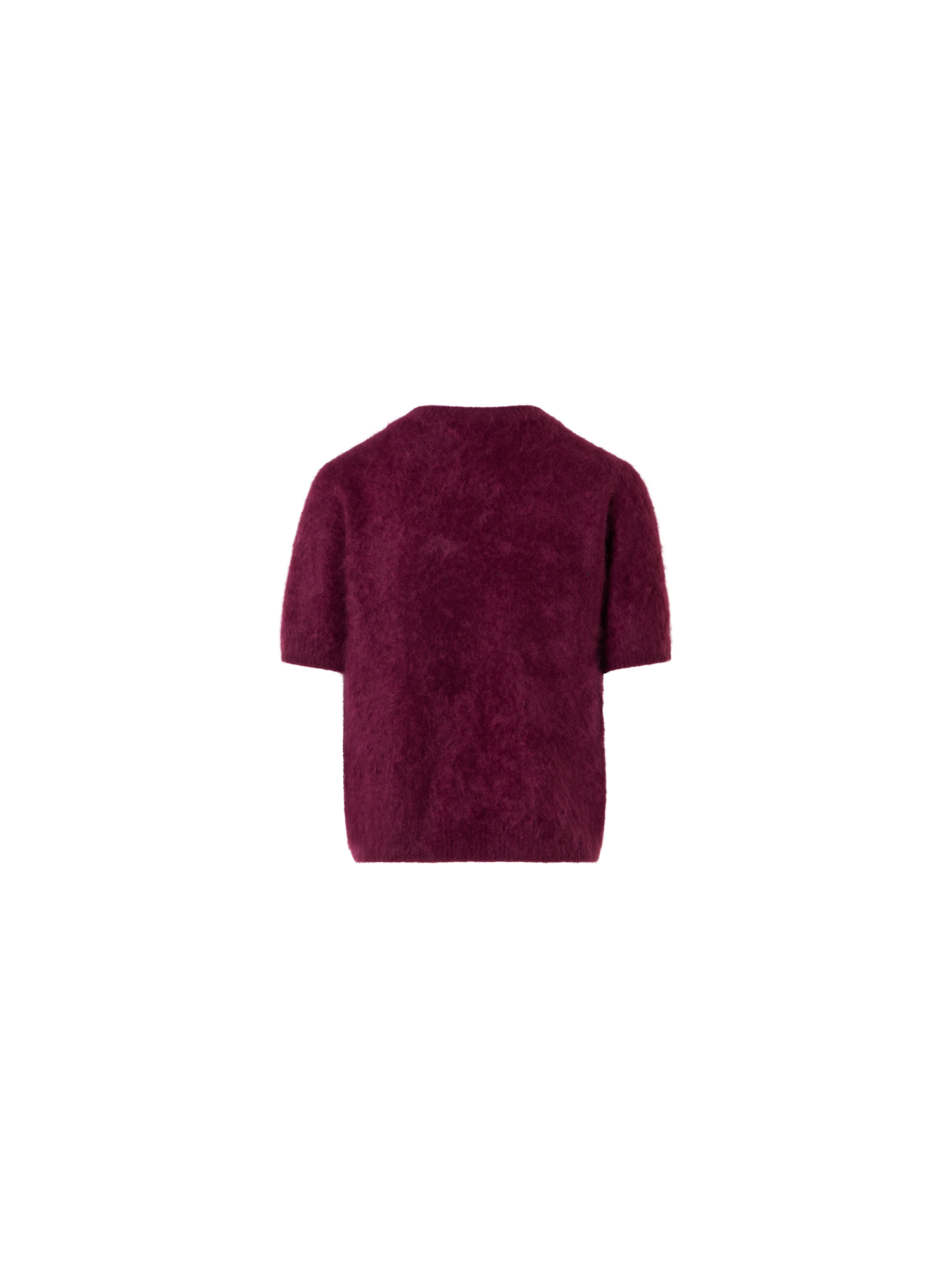 Designer Cloud Cashmere Top mit kurzen Ärmeln - Rot - Weinrot