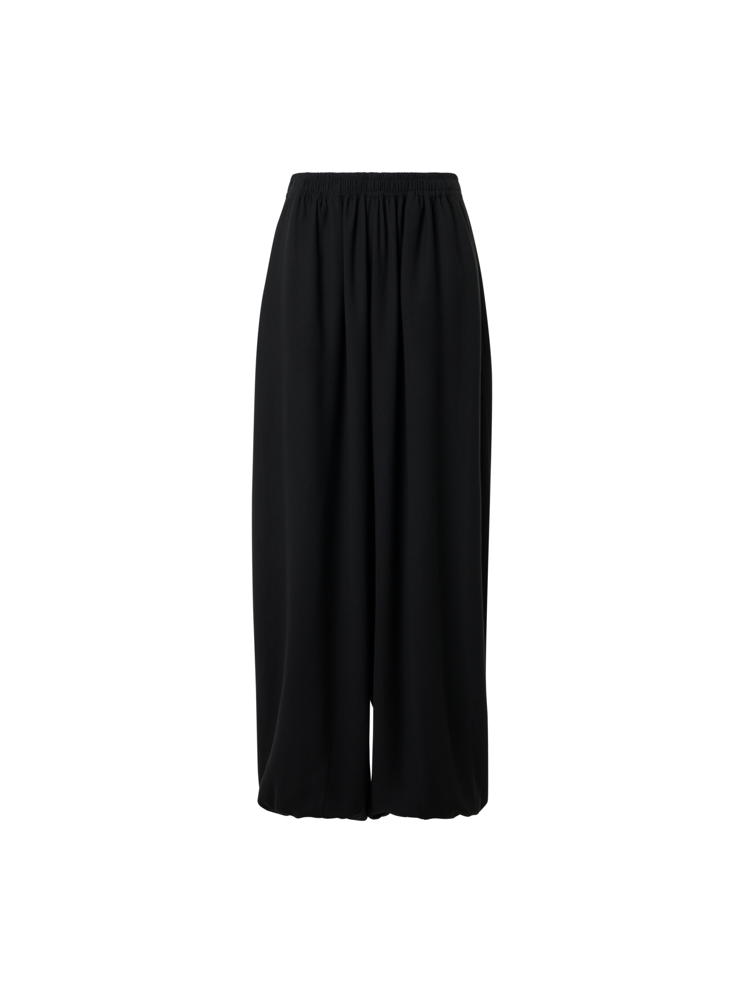 Designer Fresia Wide Leg Hose aus Viskose mit elastischen Bündchen - Beige