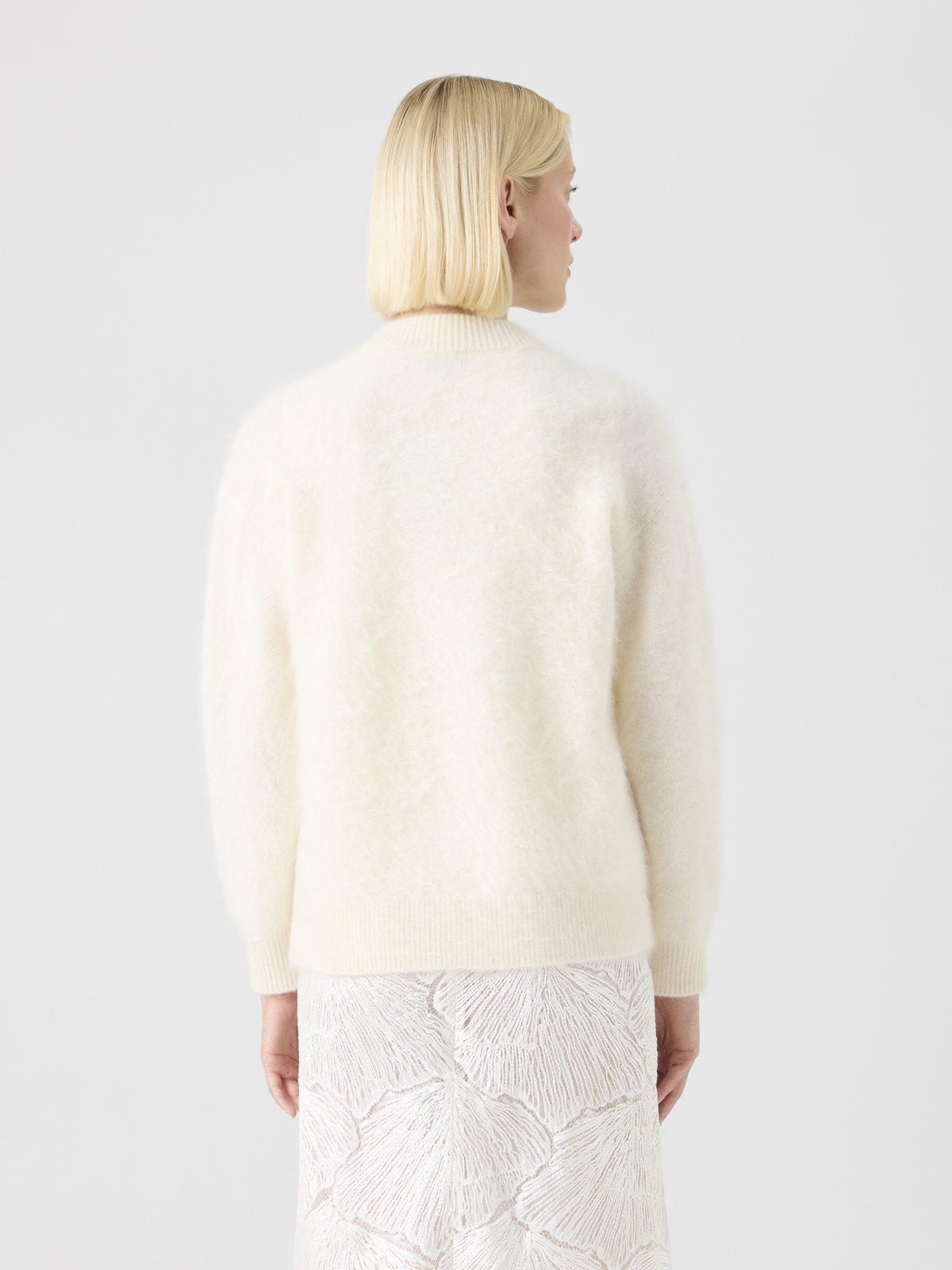 Designer Lässiger Cardigan aus Cloud-Kaschmir - Ecru #editorial