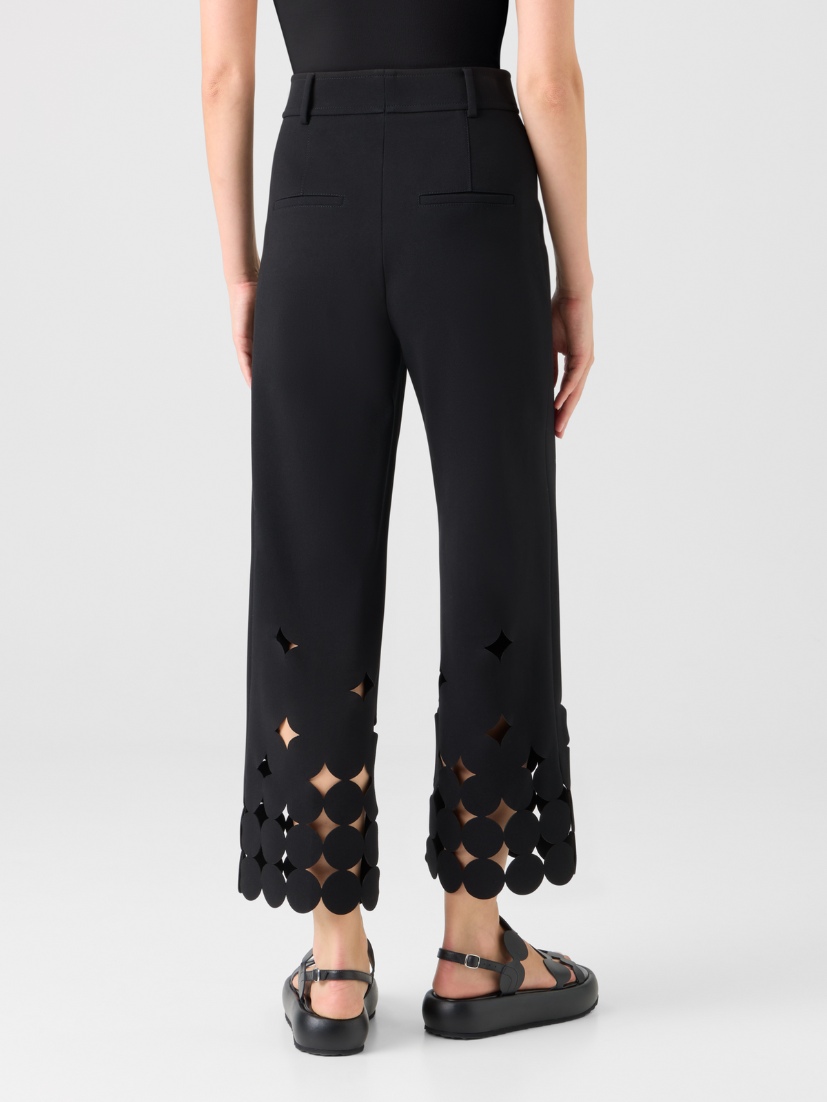 Designer Dropping Dot Cut-Out-Jerseyhose - Schwarz #editorial
