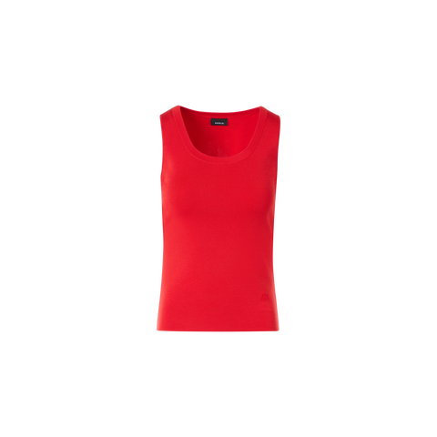 Fitted Stretch Silk Knit Tank Top
