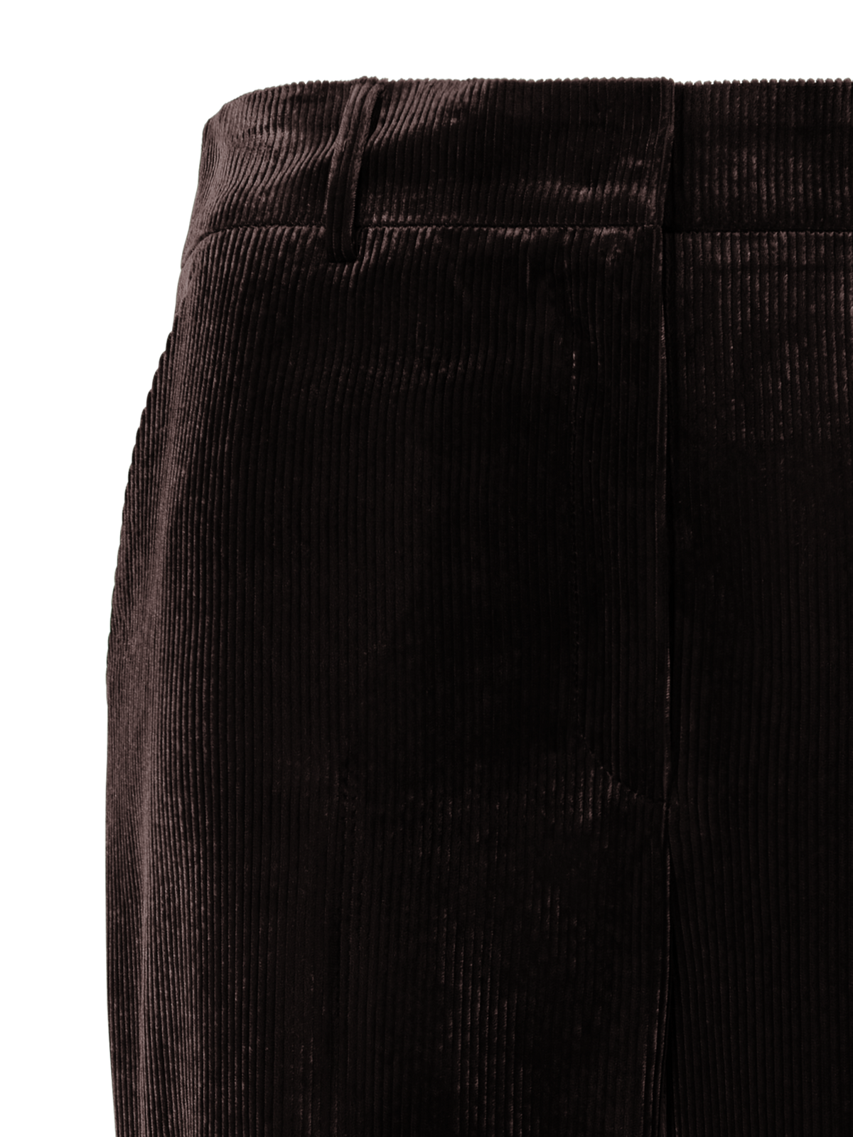 Designer Weite Hose aus fliessendem Cord - Braun