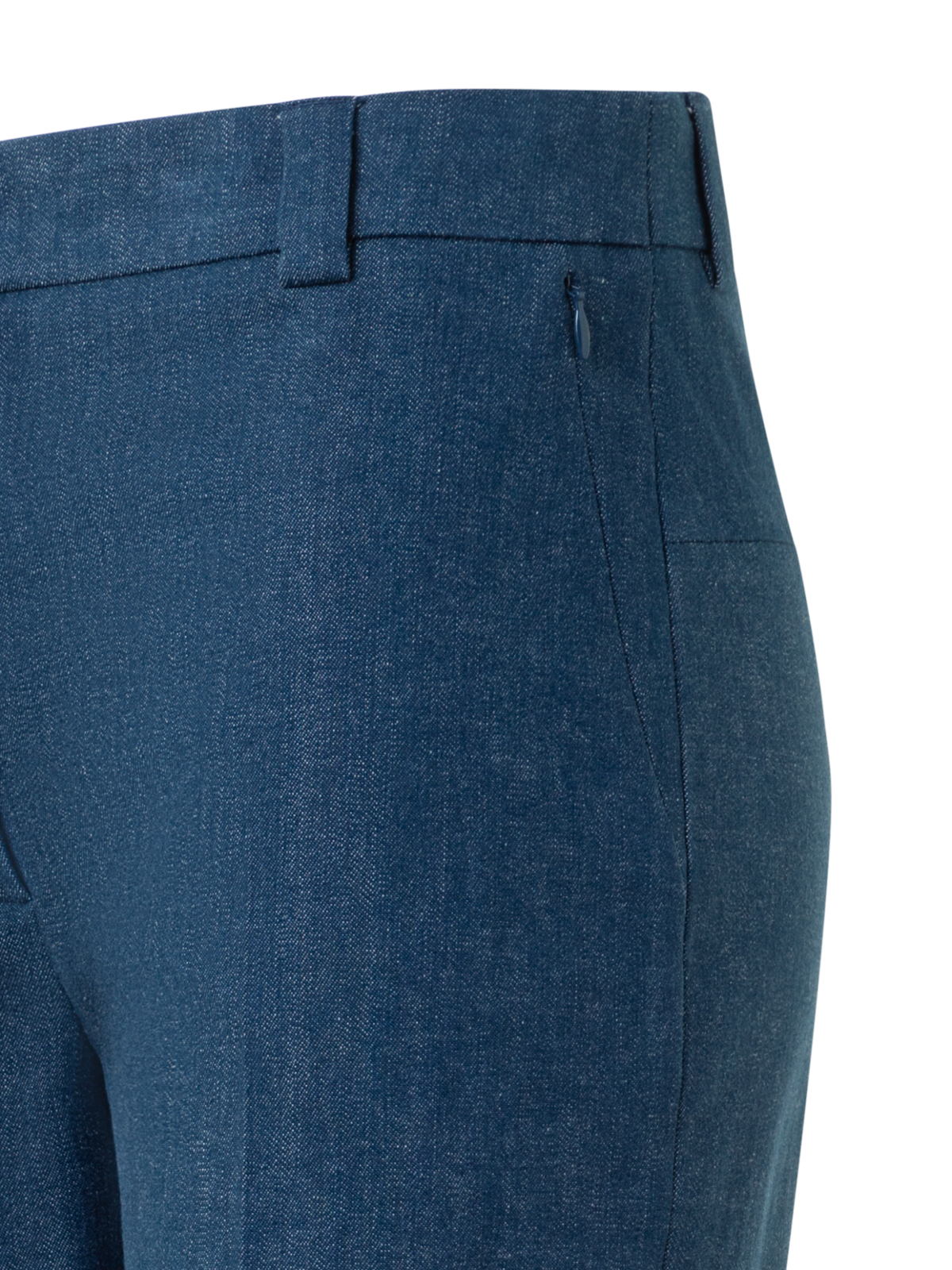 Designer Cropped Tapered Stretch- Denim-Hose - Blau