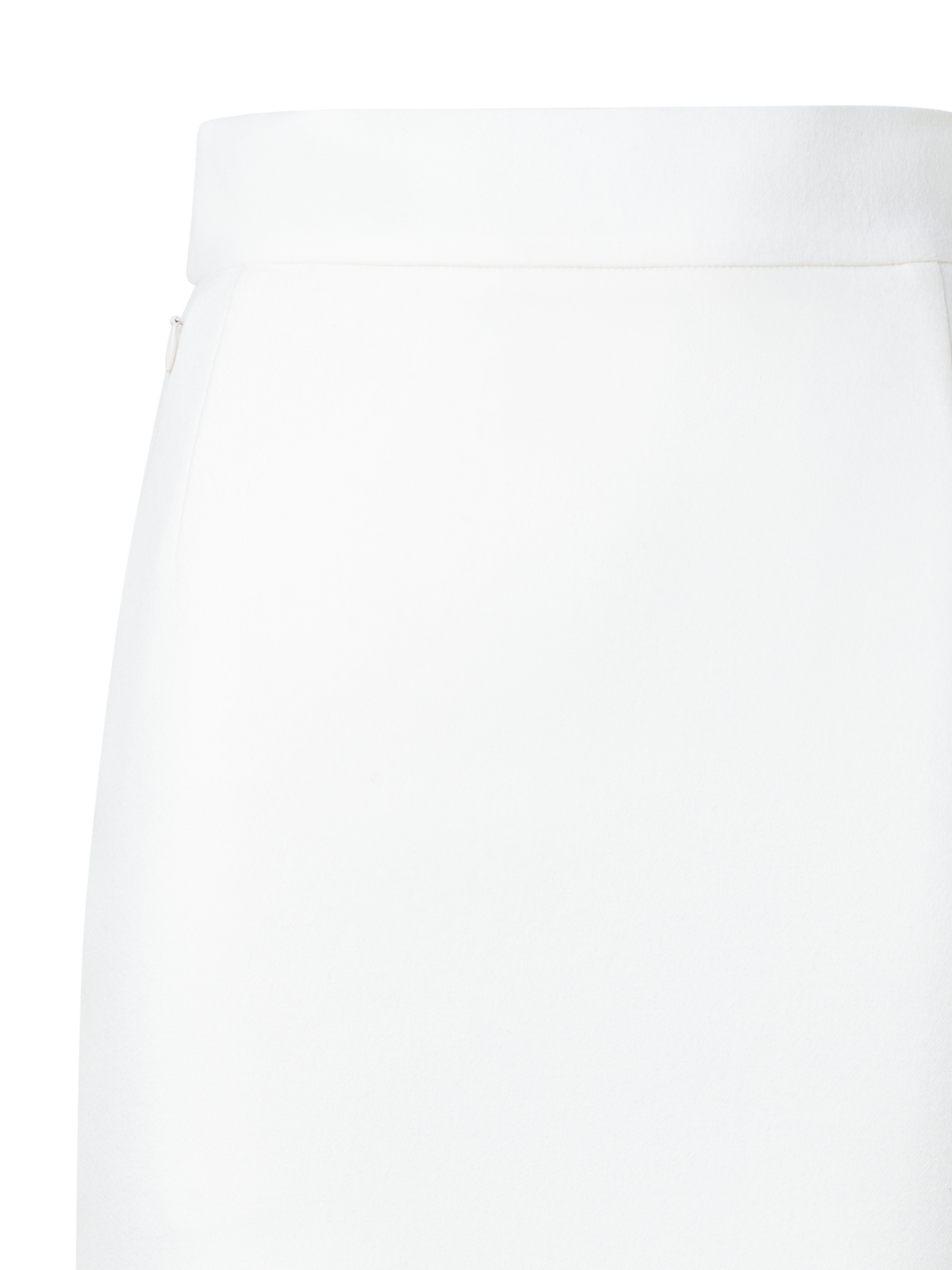 Designer Bleistiftrock aus Woll-Doubleface - Ecru - Weiss