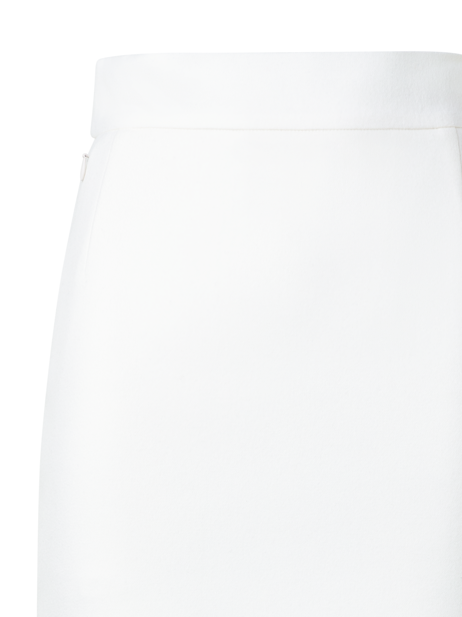 Designer Bleistiftrock aus Woll-Doubleface - Ecru - Weiss