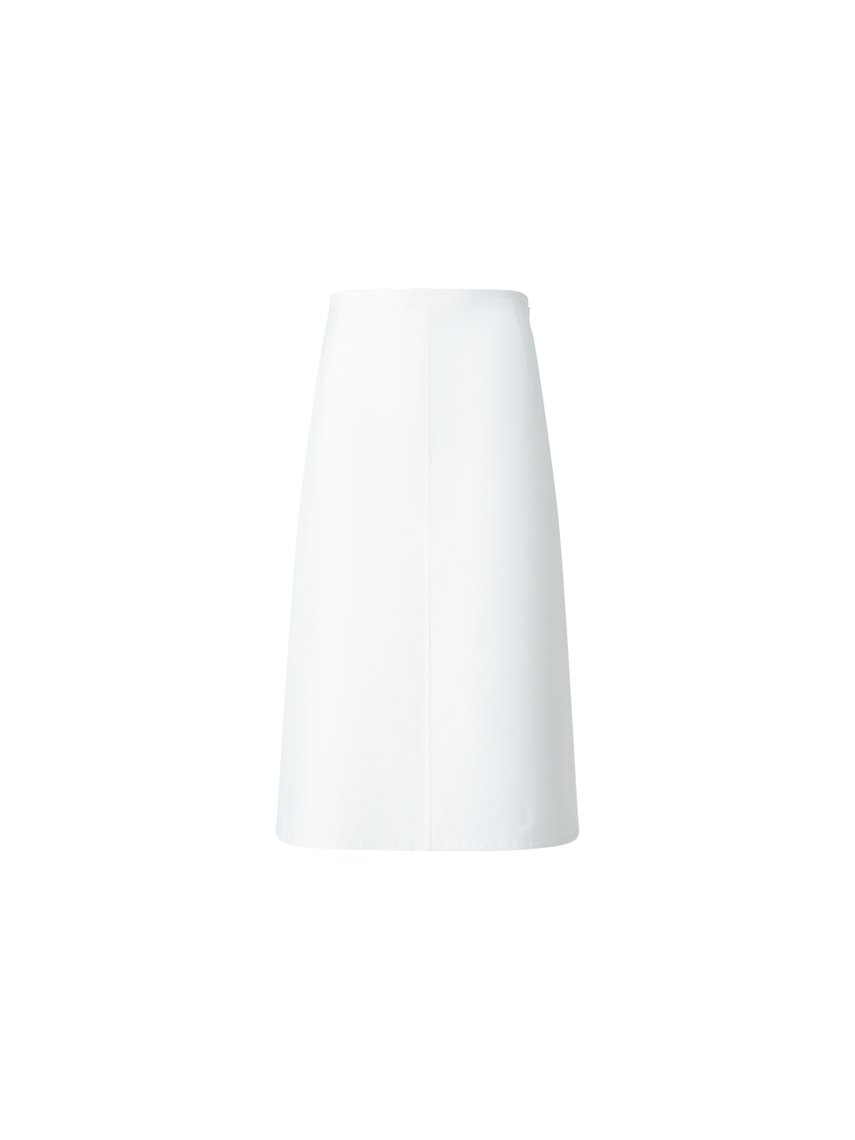 Designer A-Linien-Rock aus Baumwoll-Seide Doubleface - Ecru - Weiss