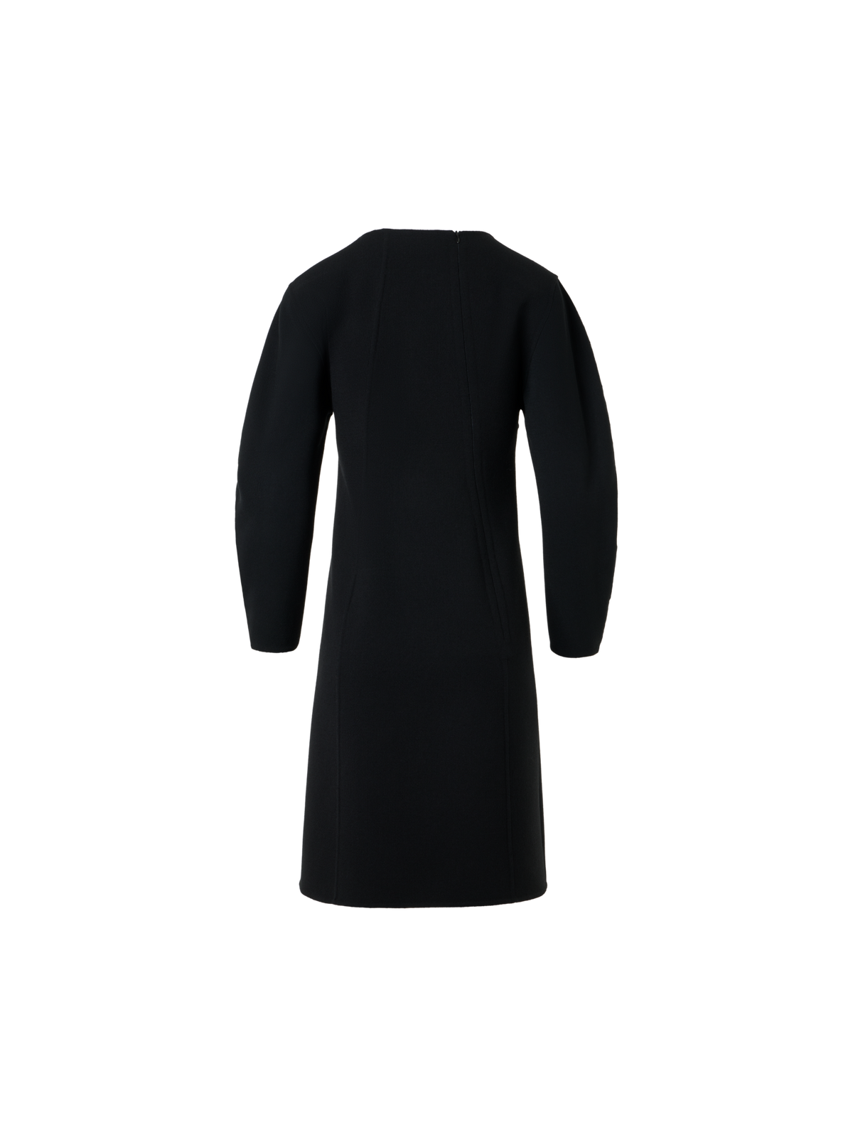 Designer Kurzes Etuikleid aus Woll-Crêpe Doubleface - Schwarz