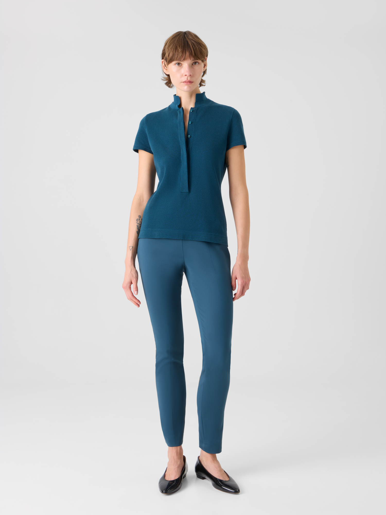 Designer Melissa schmale Hose aus Stretch-Baumwolle 