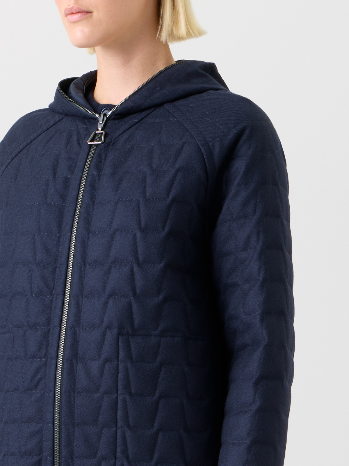 Designer Wende Steppjacke Storm-System® mit Kapuze - Dunkelblau - Blau #editorial