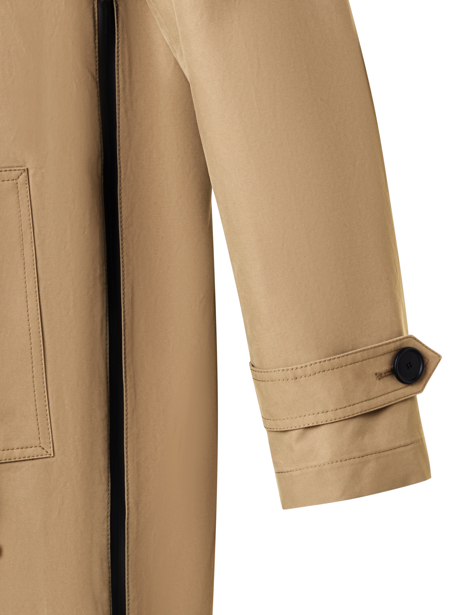 Designer Wasserabweisender Parka mit abnehmbarer Kapuze - Braun