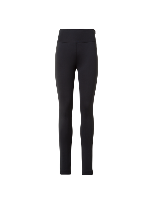 Designer Leggings aus Woll-Jersey mit XL-Bund - Schwarz