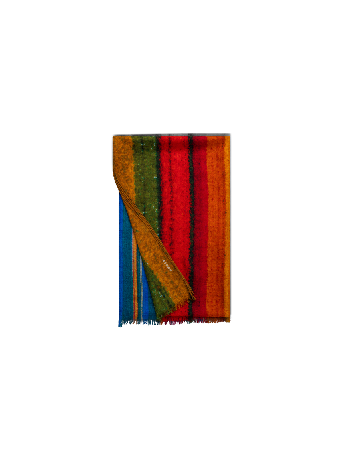 Designer Kaschmirseidenschal mit Wind Turbine Druck - Bunt