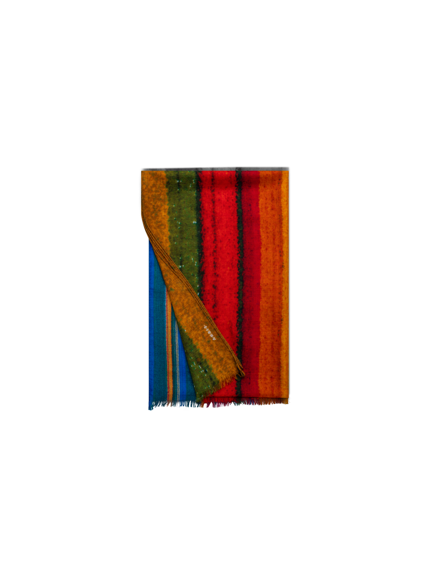 Designer Kaschmirseidenschal mit Wind Turbine Druck - Bunt