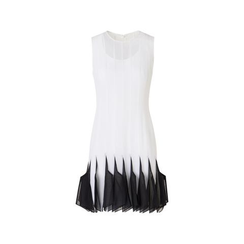 Midikleid aus Seide mit High-Plains-Einsätzen