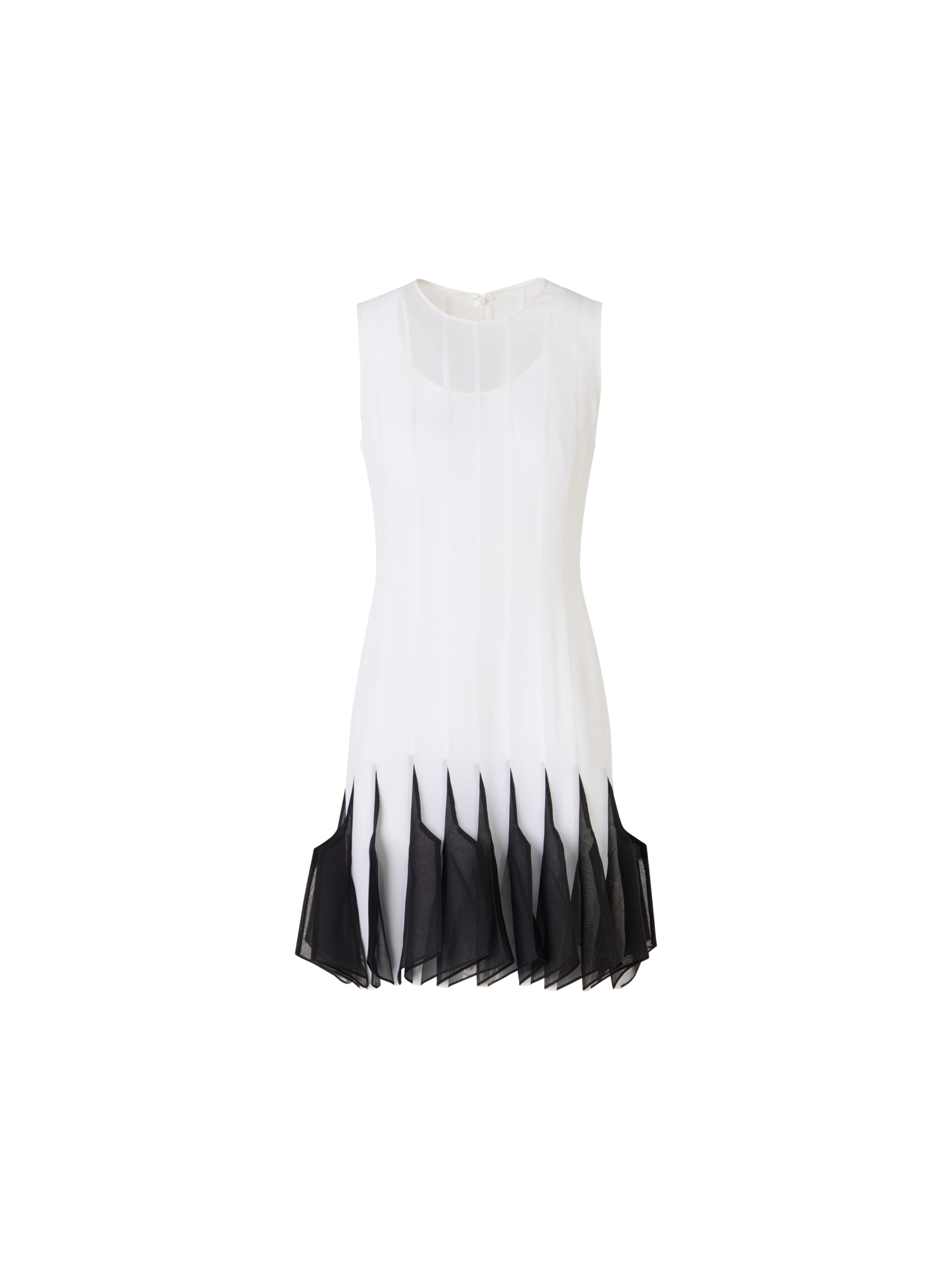 Designer Midikleid aus Seide mit High-Plains-Einsätzen - Ecru