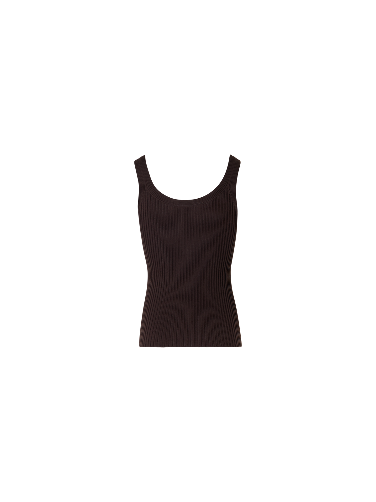 Designer Ärmelloses Stricktop aus gezwirnter Baumwolle - Braun