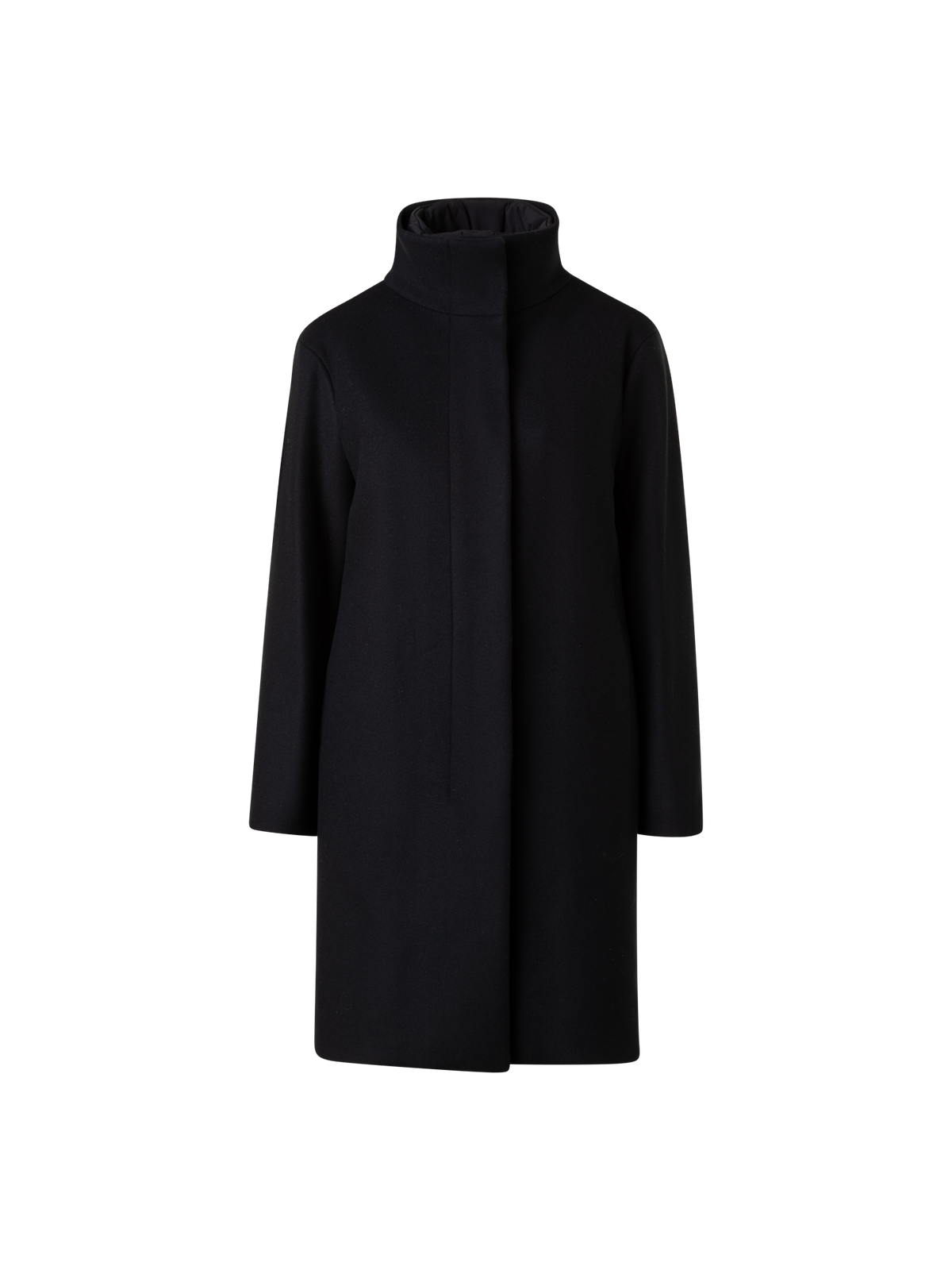 Designer Langer 3-in-1 Mantel - Schwarz