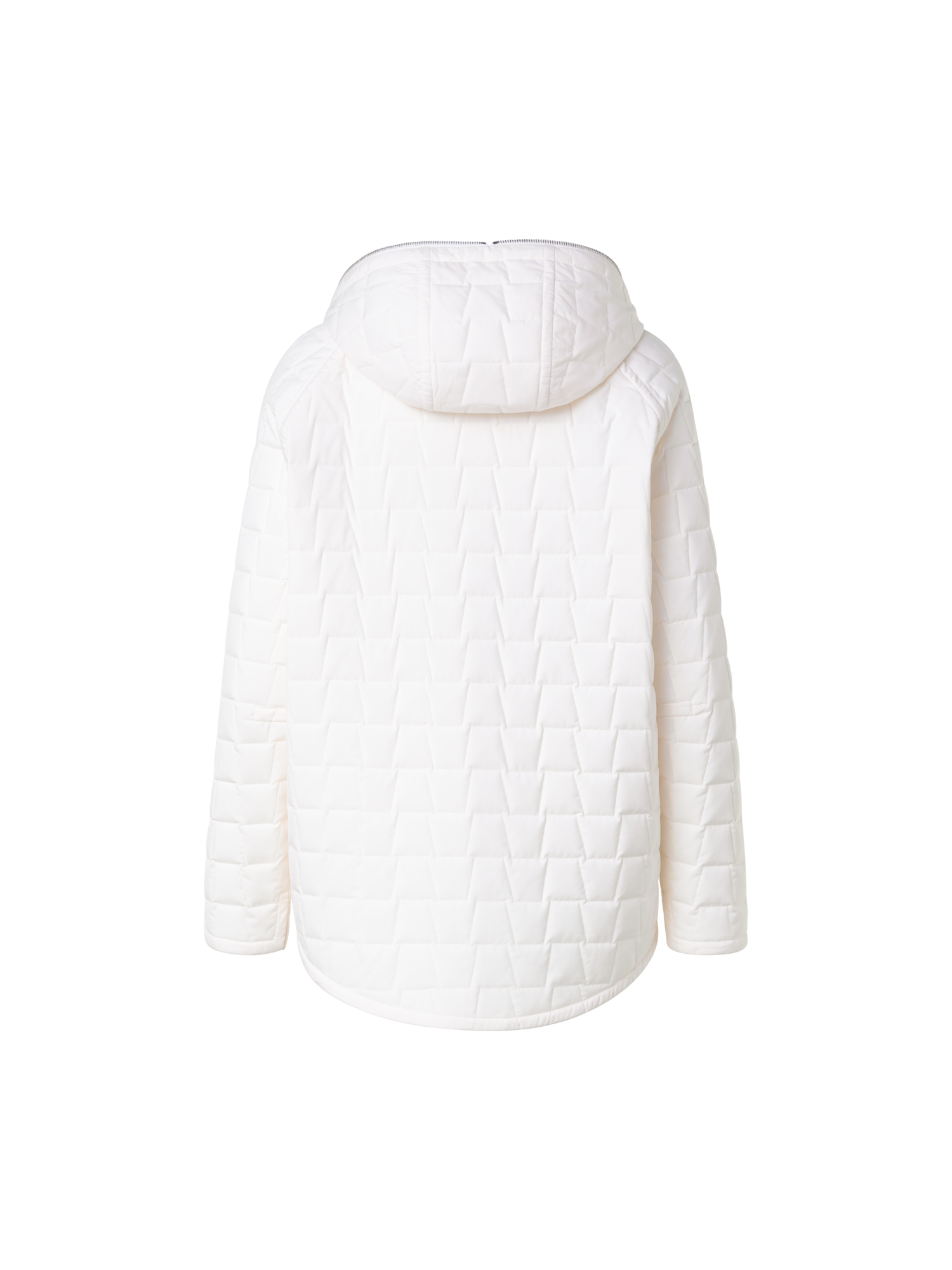 Designer Wendbarer Blouson mit gesteppten Trapezen - Ecru - Weiss