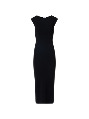 Designer Ärmelloses Kleid aus Signature-Viskose-Jersey - Schwarz