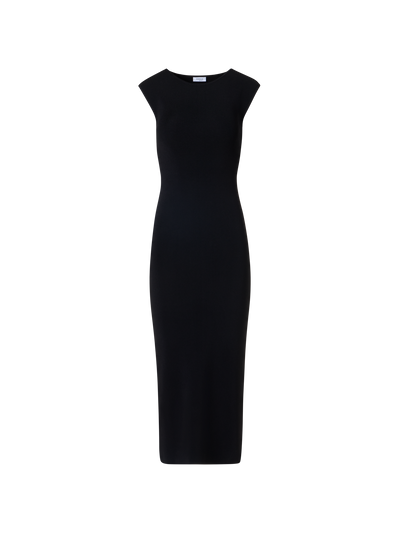 Designer Ärmelloses Kleid aus Signature-Viskose-Jersey - Schwarz