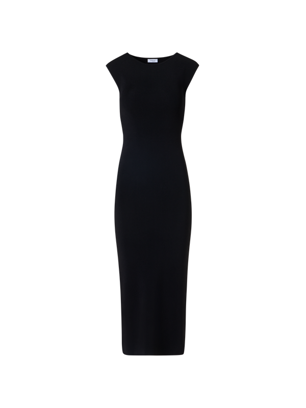 Designer Ärmelloses Kleid aus Signature-Viskose-Jersey - Schwarz