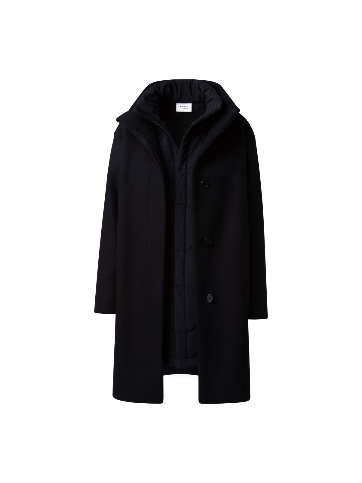 Designer Langer 3-in-1 Mantel - Dunkelblau - Blau