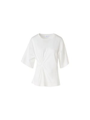 Designer Kurzärmeliges T-Shirt mit Punto Dot Applikation - Weiss