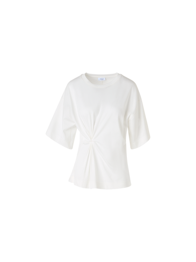 Designer Kurzärmeliges T-Shirt mit Punto Dot Applikation - Weiss