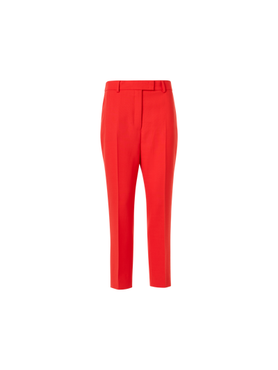 Designer Flavi schmale Caprihose aus Woll-Doubleface - Rot