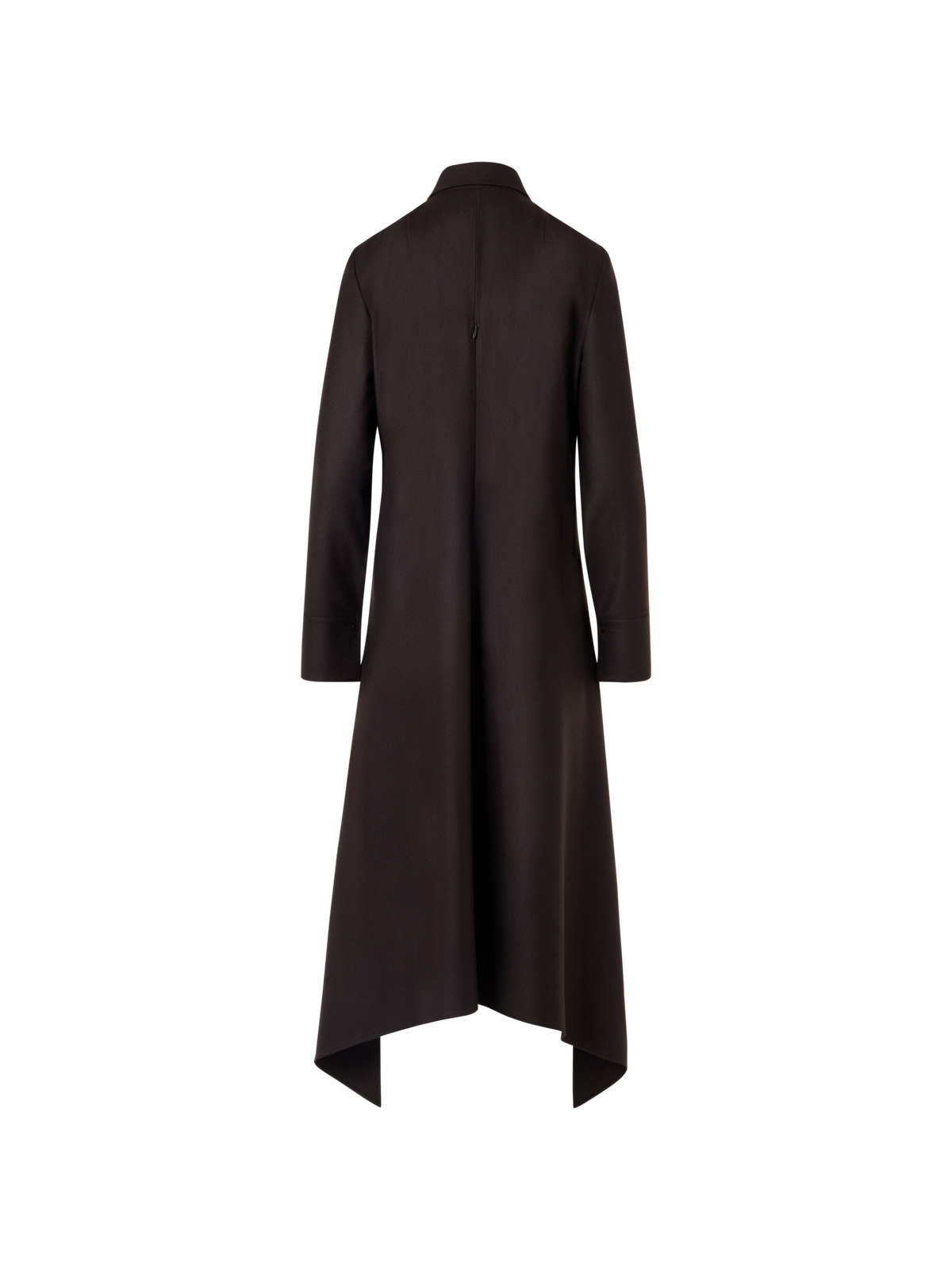 Designer Lockeres Midikleid aus Flanell mit Zipfelsaum - Braun