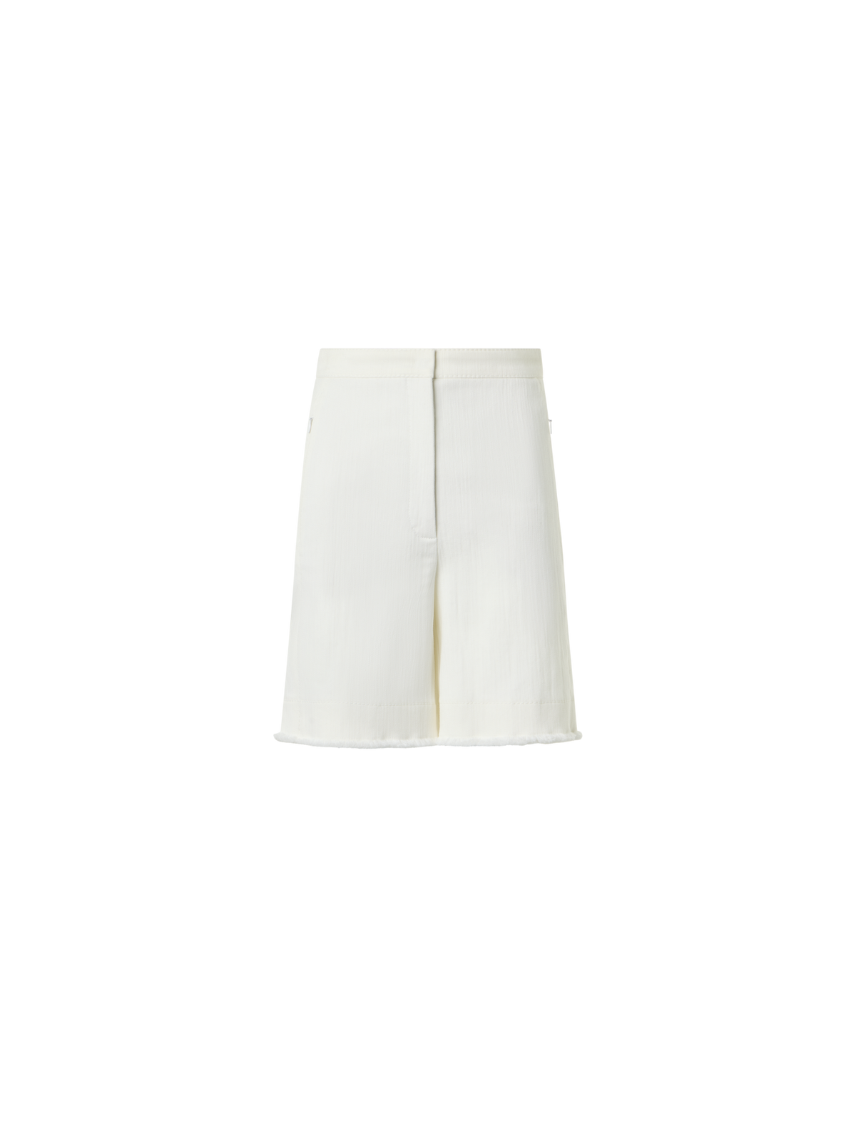 Designer Filia Bermudashorts aus Stretch-Baumwolldenim - Weiss