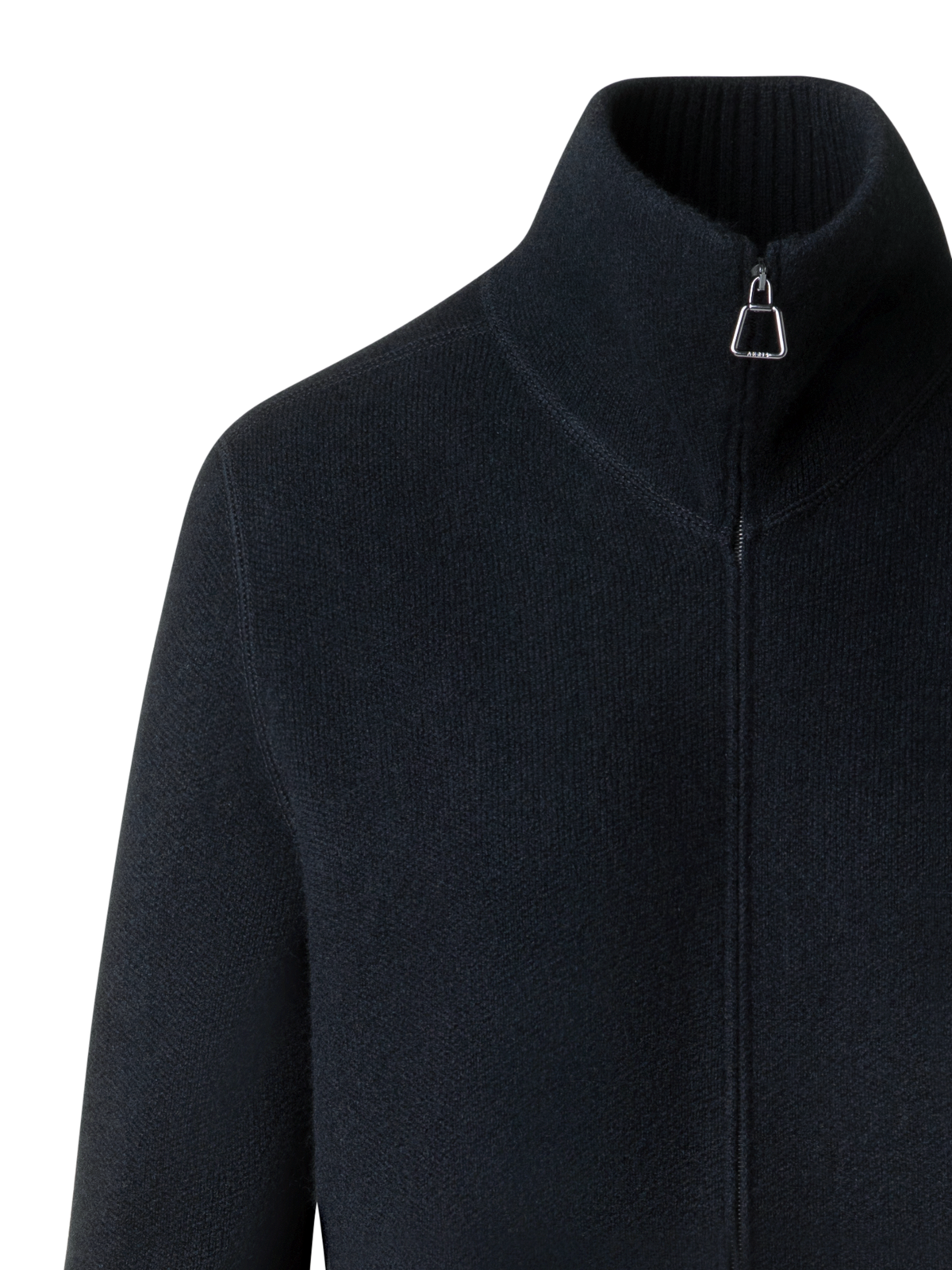 Designer Cardigan aus Kaschmir-Piqué - Schwarz