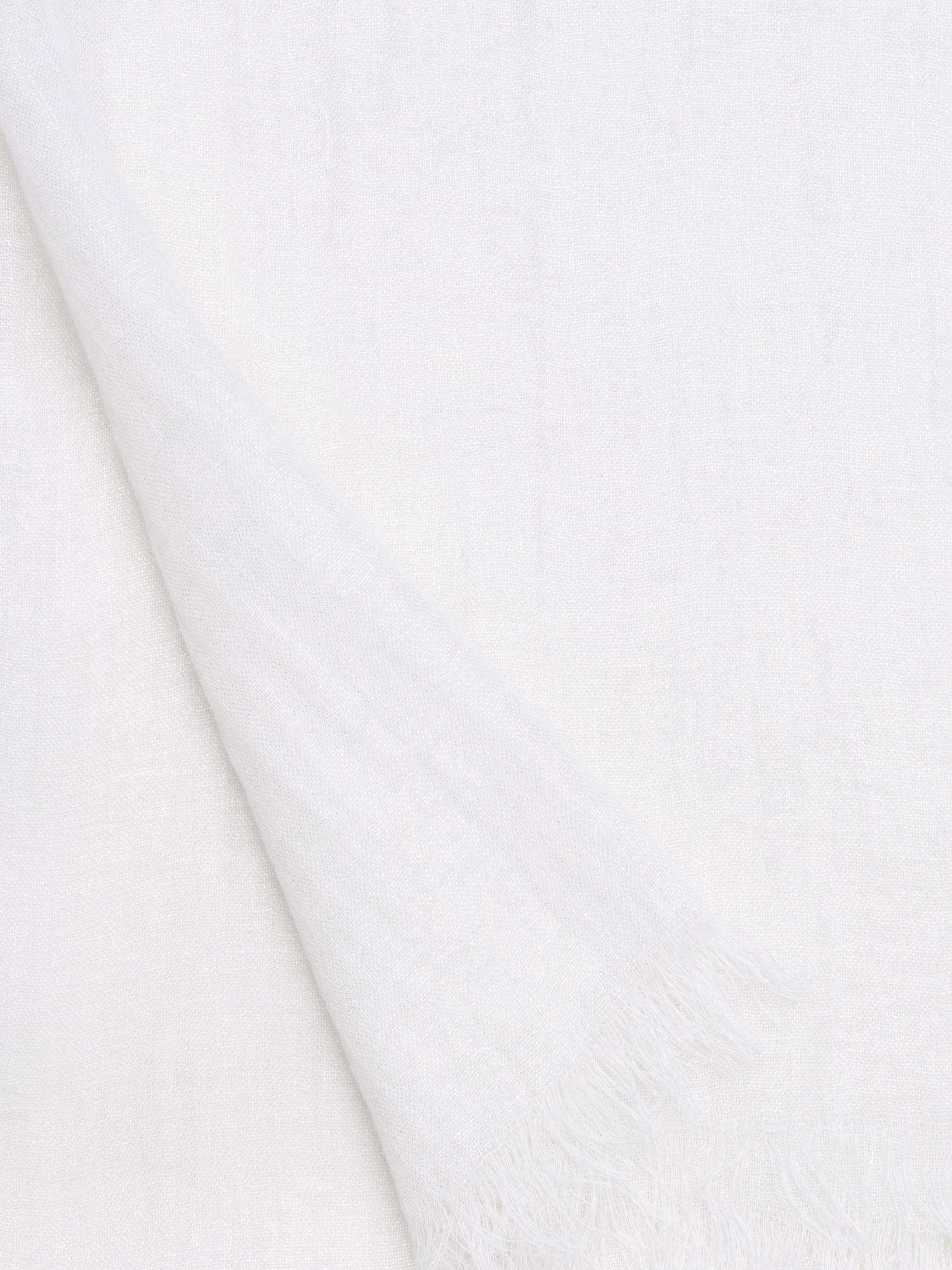 Designer Leinenschal - Ecru