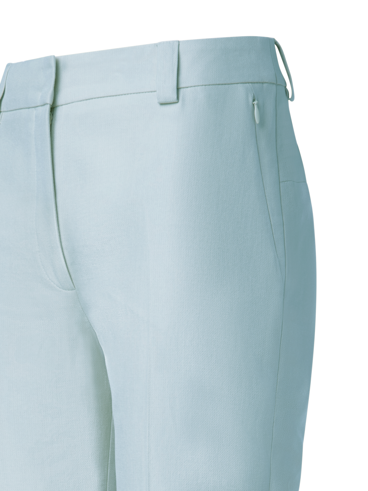 Designer Tapered Hose aus Baumwoll-Seiden-Doubleface - Gelb - Blau