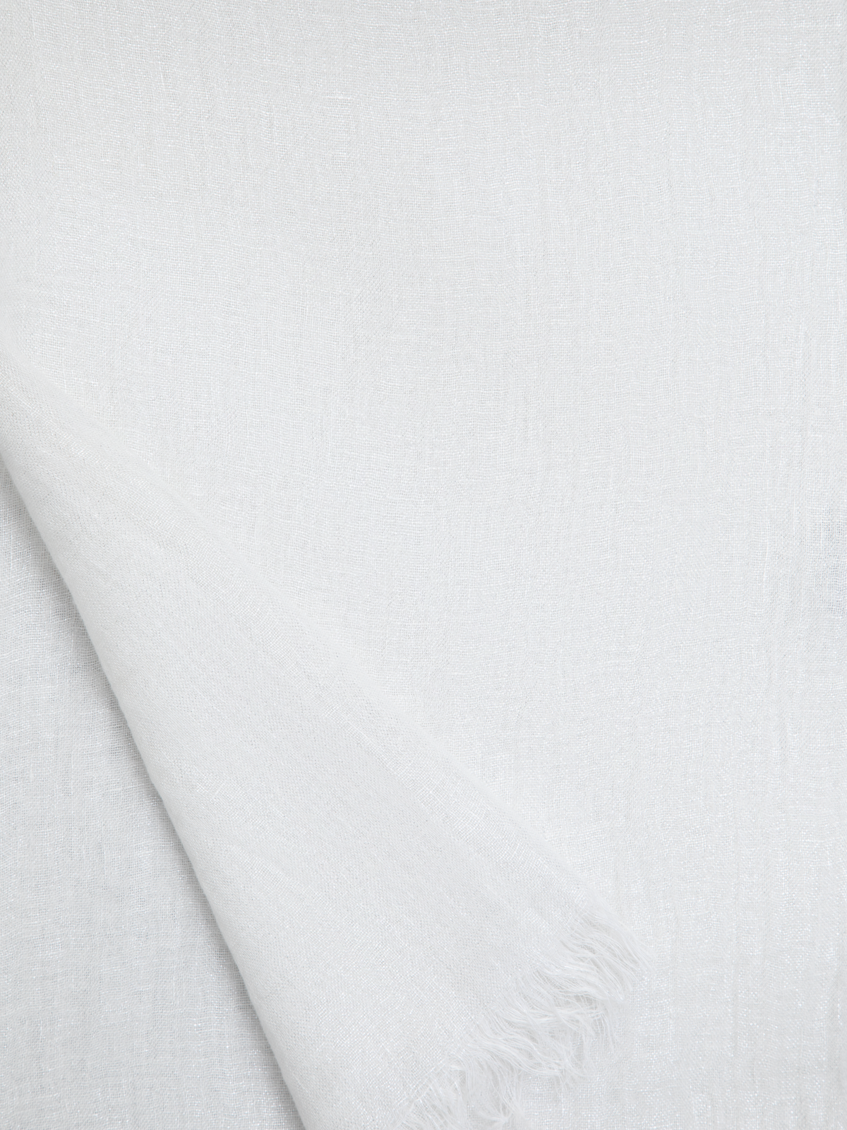 Designer Leinen-Schal - Weiss