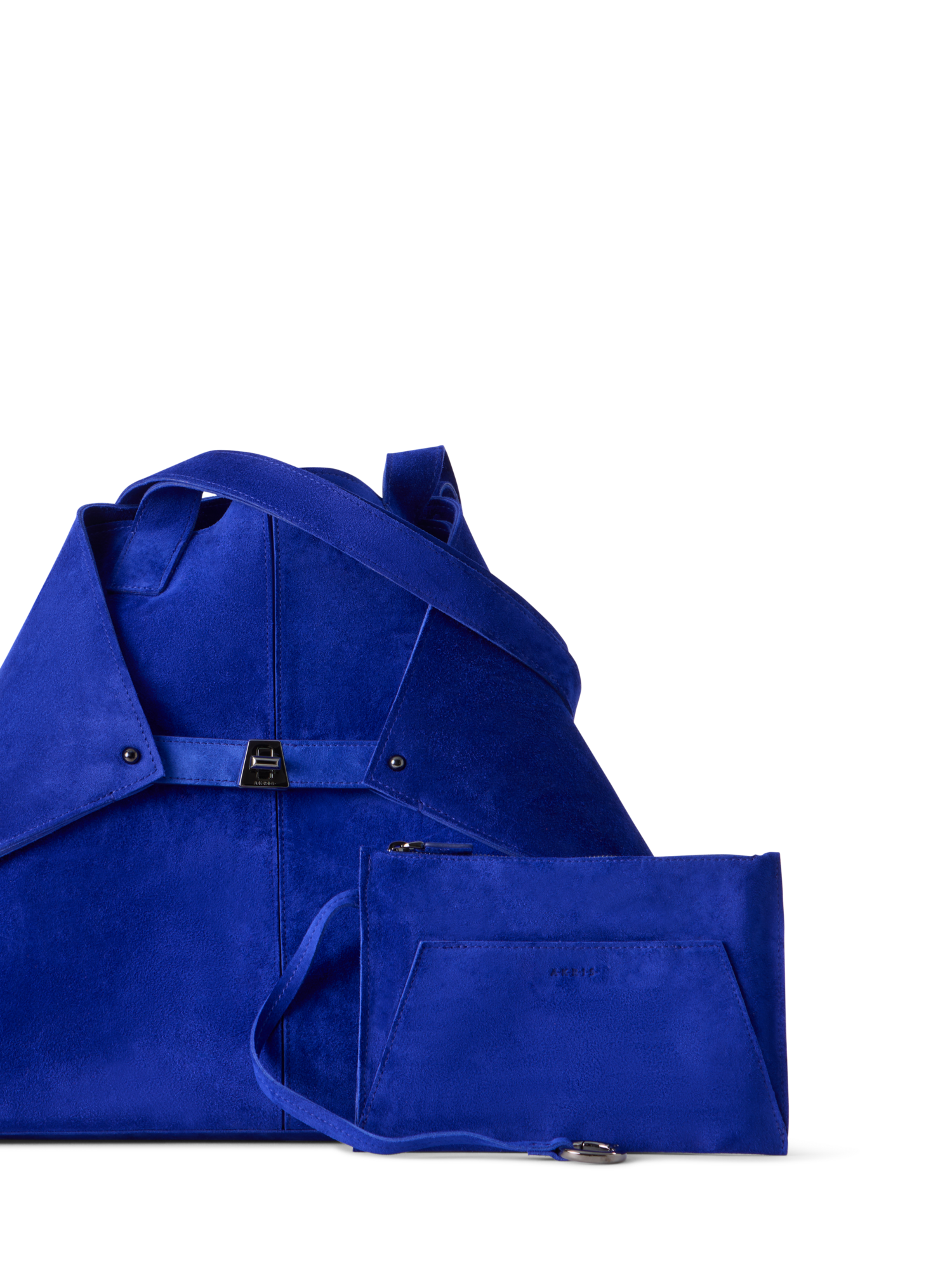 Designer Ai Medium Shoulder Tote Bag - Blau