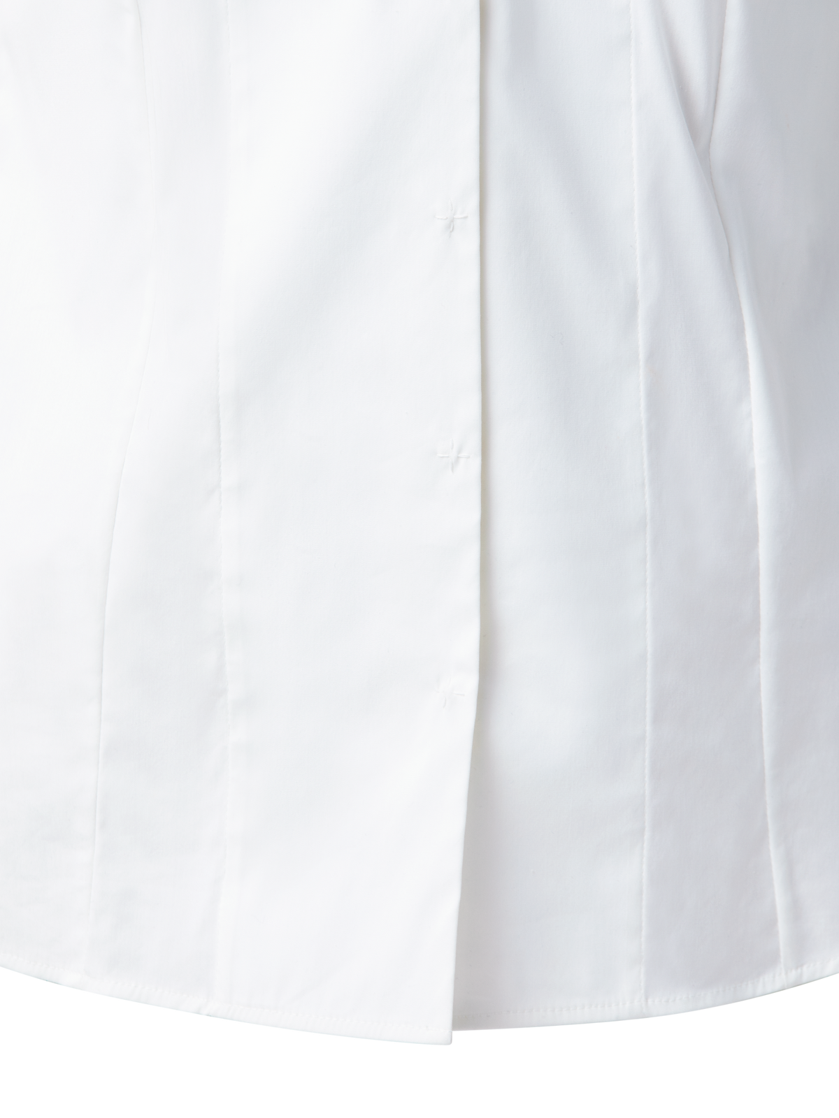 Designer Bluse in Baumwolle Stretch - Weiss